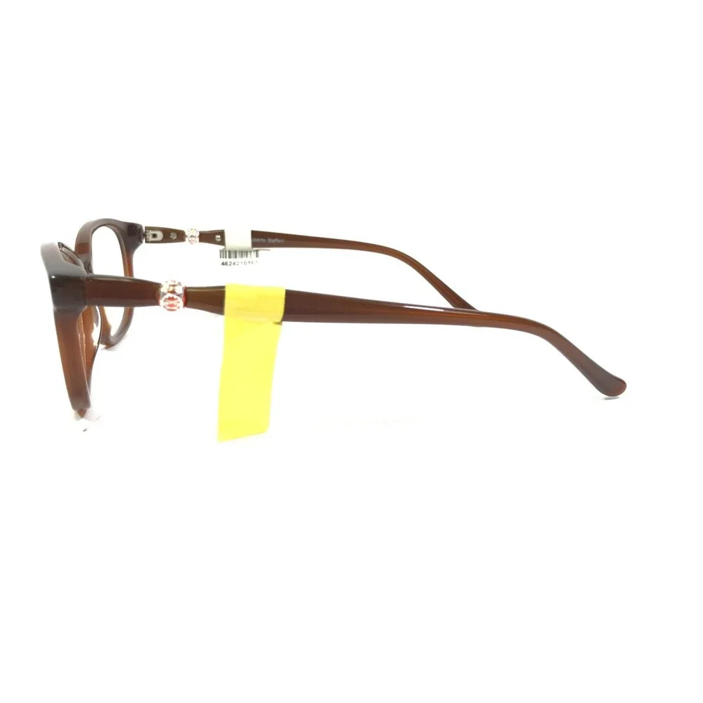 Roberto Steffani RS 149 COL 10 Eyeglasses Frames Brown Round Full Rim 54-16-135